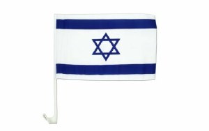 Israeli Car Flag 12" x 16"