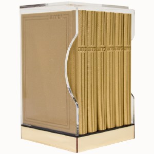 Zemiros Shabbos and Yom Tov 6 Leatherette Gold in a Lucite Holder