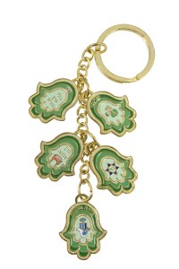 Key Chain Hamsa Charms Green