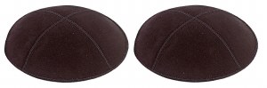Black Suede Kippah Medium - 2 Pack