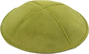 Lime Suede Kippah Medium