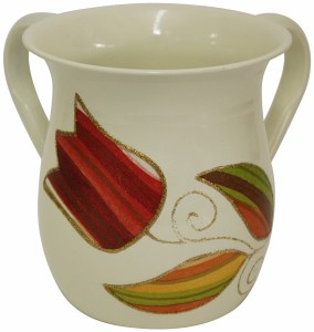 Lily Art Stainless Steel Wash Cup Colorful Flower Design