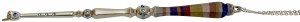 Yad Torah Pointer and Chain Striped Handle Design Accentuated with Stones