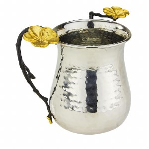 Classic Touch décor MFW70 6 in. Wash Cup-Frangipani Black and Gold
