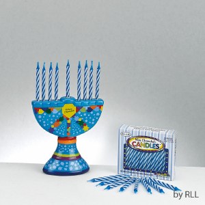 Ceramic Mini Candle Menorah with Mini Candles
