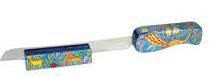 Yair Emanuel Wooden Challah Knife and Stand Oriental Design