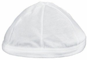 Shluff Kippah White Extra Large