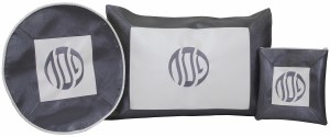 Pesach Covers Set Vinyl 3 Piece White and Dark Gray Border Design