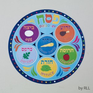 Passover Placemat Round Vinyl Seder Plate Style
