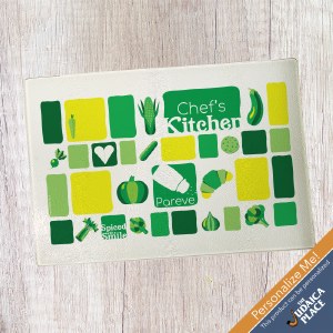 Pareve Cutting Board Tempered Glass Geometric Pareve Design 15" x 11"