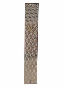 Mezuzah Case Gold Plated Leaf Shaped Design 15cm
