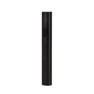 Aluminum Mezuzah Case Black Round Design with Black Shin 12cm
