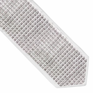 Atara Silver Colored Squares with Rhinestones on Top Design