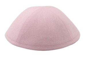 iKippah Light Pink Linen Size 4