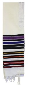 Tallis Bnei Or Size 36 Multi Color Stripes Joseph's Coat 36" x 72"