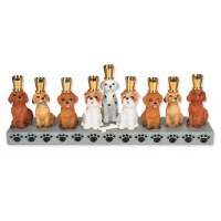 Candle Menorah Dogs by Jessica Sporn