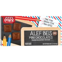 Milk Chocolate Alef Beis Mini Chocolates Cholov Yisroel
