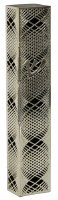 Mezuzah Case with Silver Colored Lazer Cut Metal Spiral Shaped Design 15cm