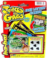 Purim Shtick Fake Lottery Tickets 5 Piece Scratch Off Toy
