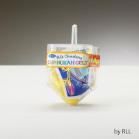 Plastic Draydel Filled with Chanukah Gelt