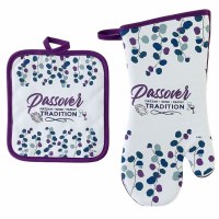 Passover Splash Hostess Set Mitt and Potholder