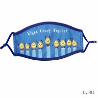 Chanukah Cotton Face Mask 8 Crazy Nights Design Blue