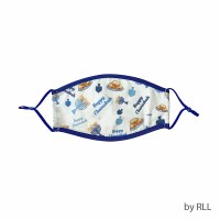 Chanukah Cotton Face Mask Chanukah Icons Design White