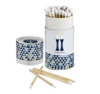 Long Matches for Shabbos Blue Candlestick Design Gift Box 60 Count