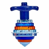 Singing Light Up Dreidel Blue 4.75"
