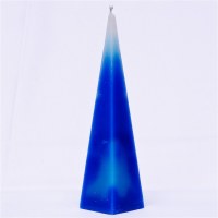 Pyramid Havdallah Candle in Shades of Blue