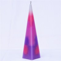 Pyramid Havdallah Candle in Shades of Purple