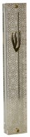 Lucite Mezuzah Case with Gold Colored Metal Filigree Flower Design 15cm