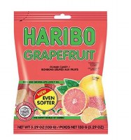 Haribo Kosher Gummi Candy Grapefruit Flavored 6 Pack