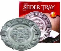 Pewter Seder Plate Shallow Scalloped Edge Design 15"