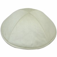Satin Off White Kippah 20cm