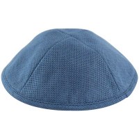 Blue Linen Kippah 20cm