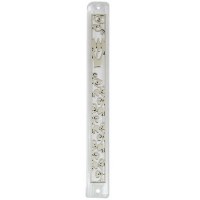 Mezuzah Case Clear Lucite 12cm With Metal Plaque