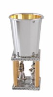 Karshi Wedding Kiddush Cup 925 Silver Coated Chuppah Design
