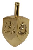 Gold Plastic Dreidel Medium Size 100 Pack