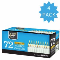 Standard Shabbos Candles 3 Hour Burn Time 72 Count 4 Pack