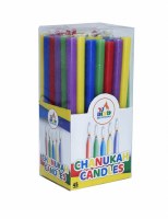 Long Chanukah Candles Multi Color