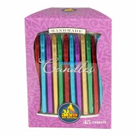 Metallic Multi Color Chanukah Candles