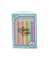 Chanukah Candles Criss Cross Patern Pastel Colors