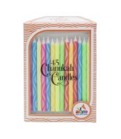 Chanukah Candles Wavey Patern Pastel Colors