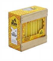 Hand Rolled Honey Comb Chanukah Candles 45 Pack