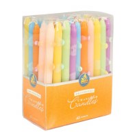 Chanukah Candles Decorated Pastel Colors