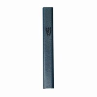 Mezuzah Aluminum Blue with Engraved Shin
