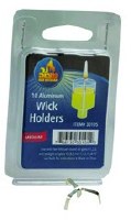 Medium Aluminum Wick Holders - 10 Pack