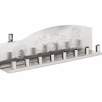 Silver Tin Candle Menorah