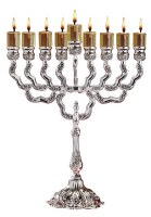 Medium Silver Plated Oil Menorah